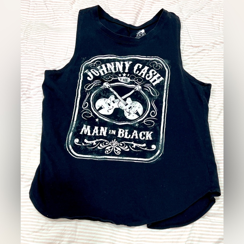 Zion Rootswear Black Johnny Cash Tank Top